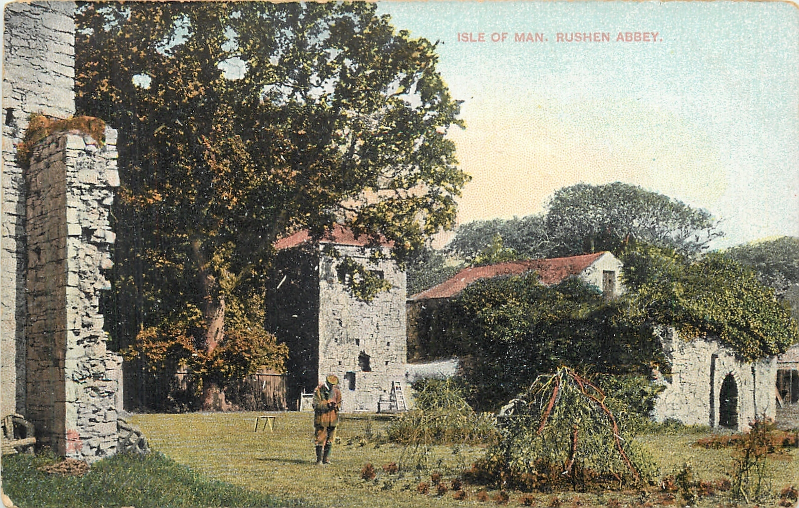 Rushen Abbey, Ballasalla, Isle of Man — early 20th century postcard